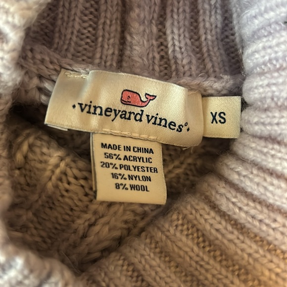 Vineyard Vines Knit Pastel Purple Turtleneck Sweater Size XS - Picture 6 of 6